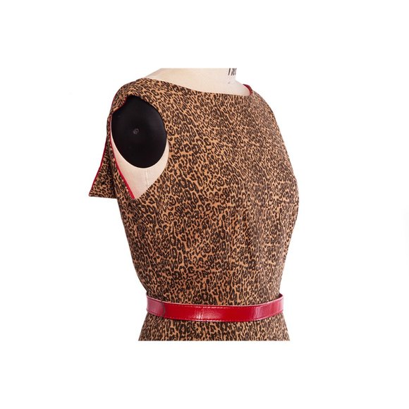 Bettie Page by Tatyana Leopard Pinup Wiggle Dress - Picture 7 of 11